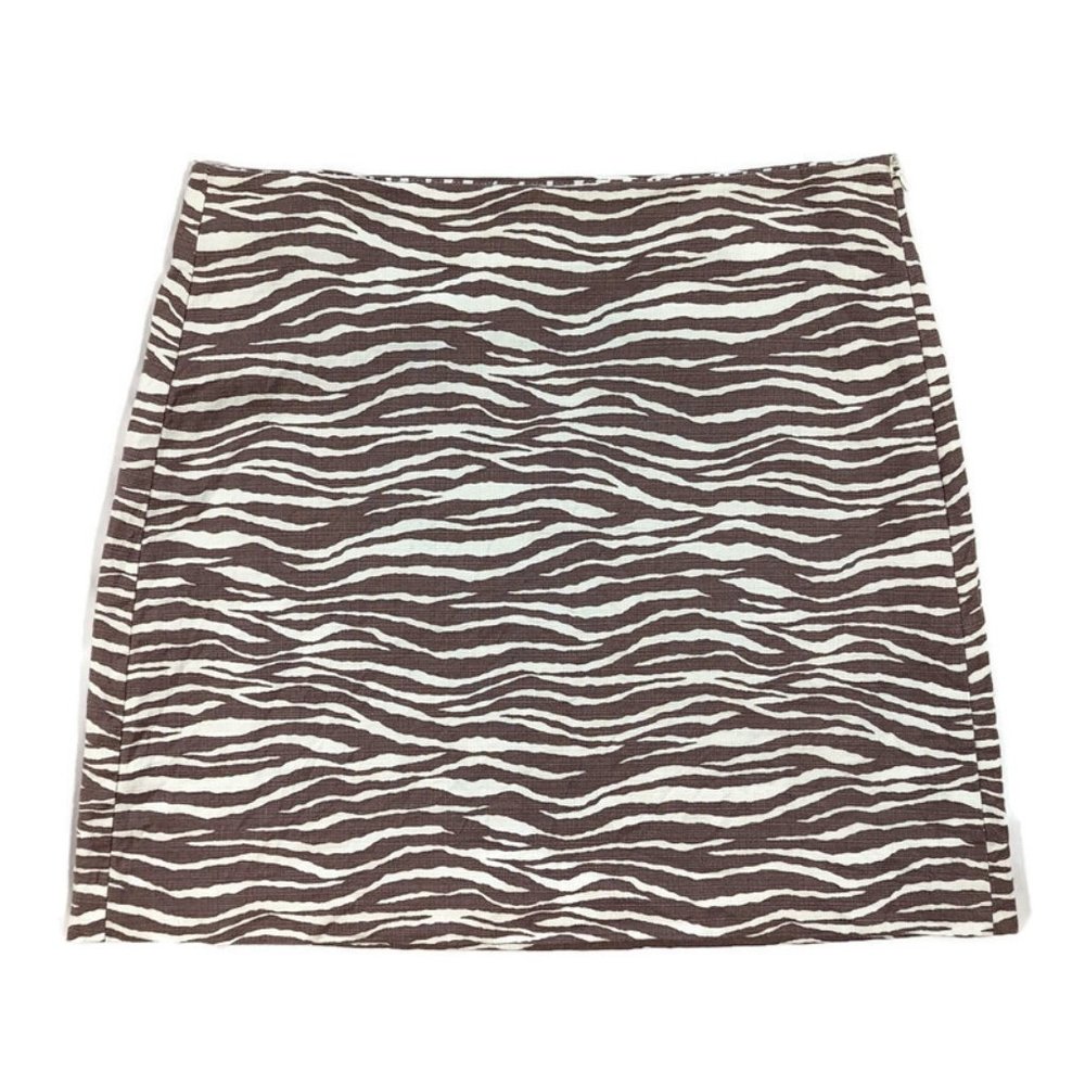 LOFT Zebra Print Shift Skirt, 12